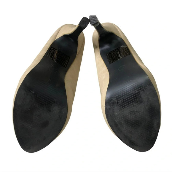 🛍️3/$40 A. Co Cream Suede Like Platform Heel Women’s Size 7 - Picture 5 of 6